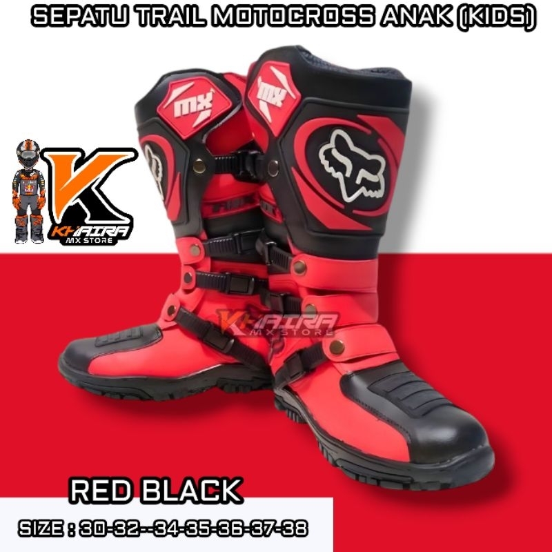 Sepatu cross anak boots safety kids motocross terbaru