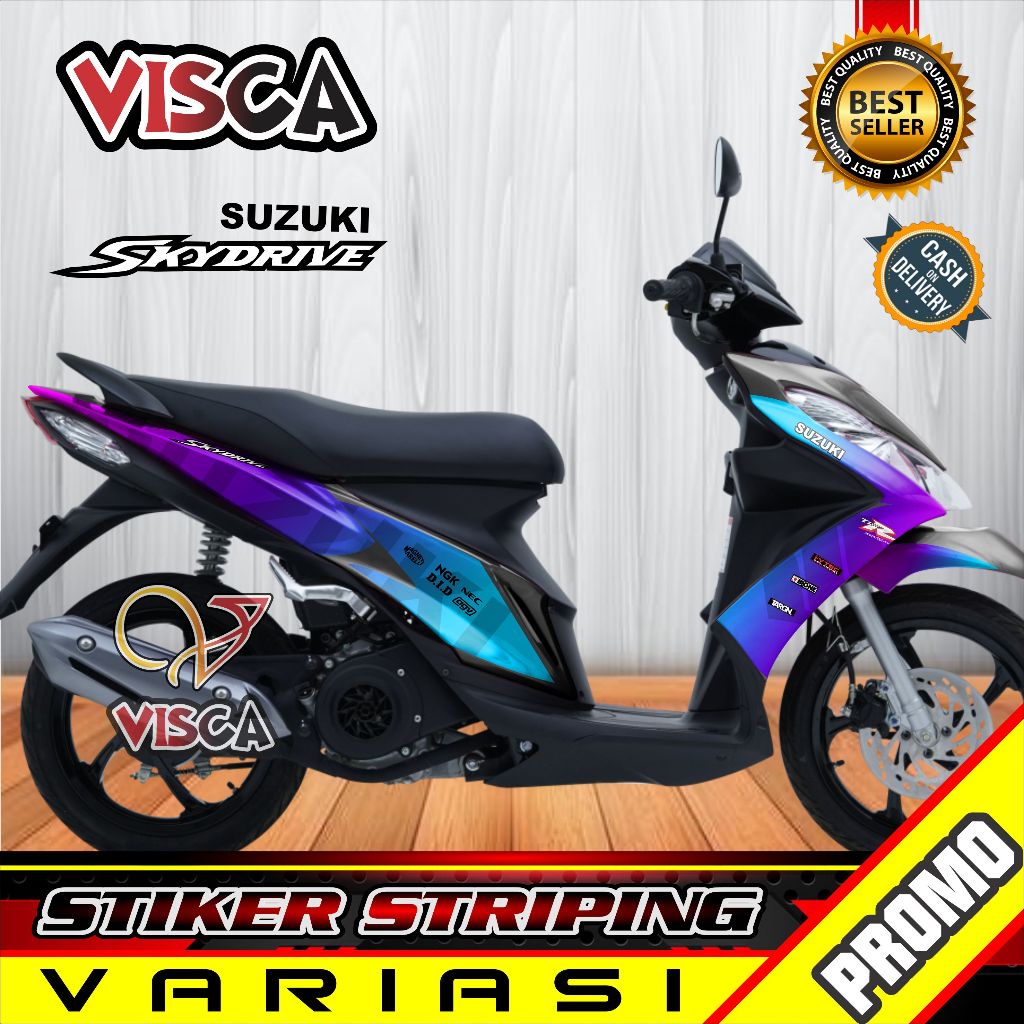 Stiker Striping Suzuki Skydrive Variasi BUNGLON