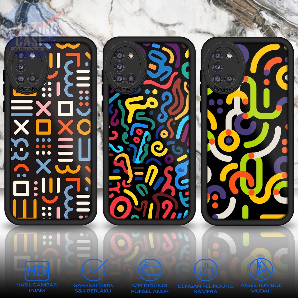 Softcase Glass Hp For SAMSUNG A31 ABS silikon ada pelindung Kamera Case Mewah Casing Glossy