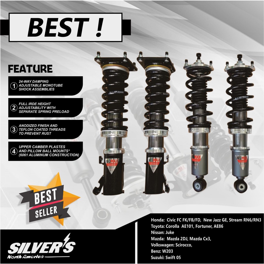 SILVERS COILOVER NEOMAX STARLET EP70 80