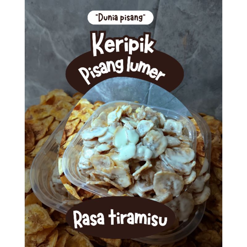 

Keripik pisang lumer rasa TIRAMISU || berat 175gr, thinwall 650ml