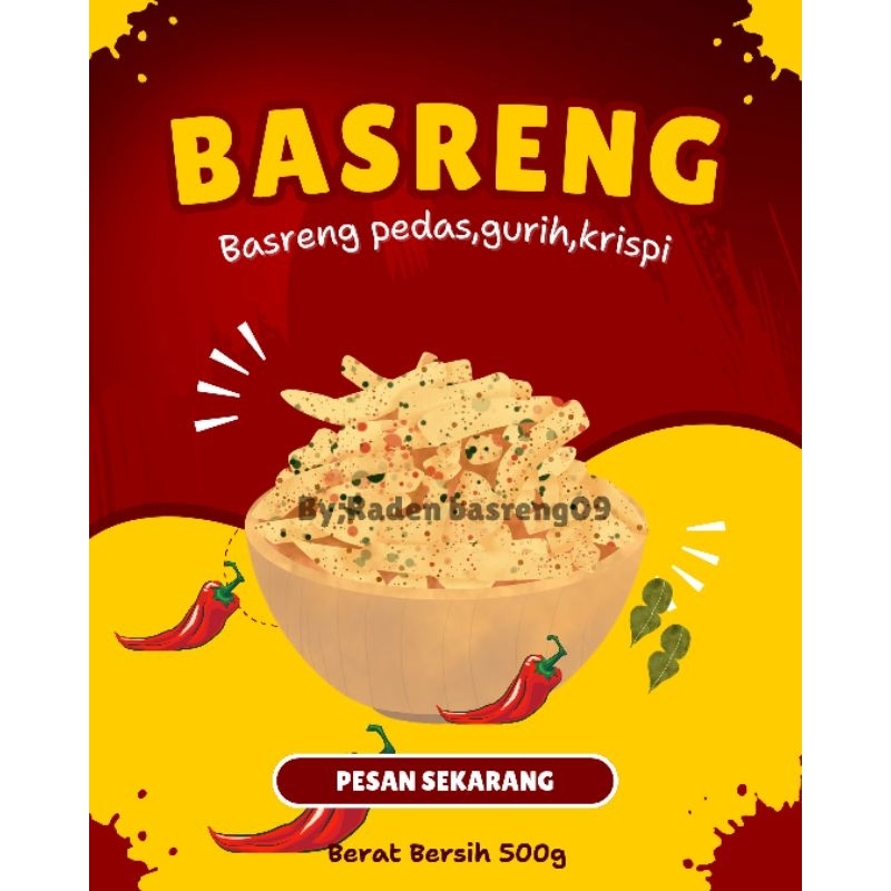 

Basreng pedas manis daun jeruk 500g.