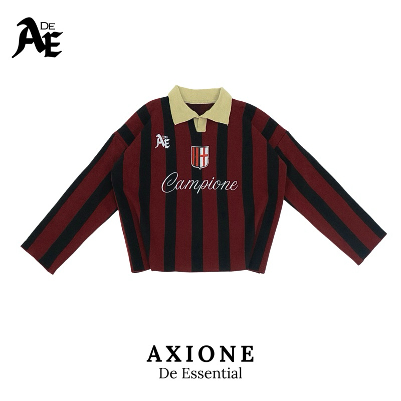 Axione Jersey Knit- Red Milan Edition Boxy Fit , Axione De Essential