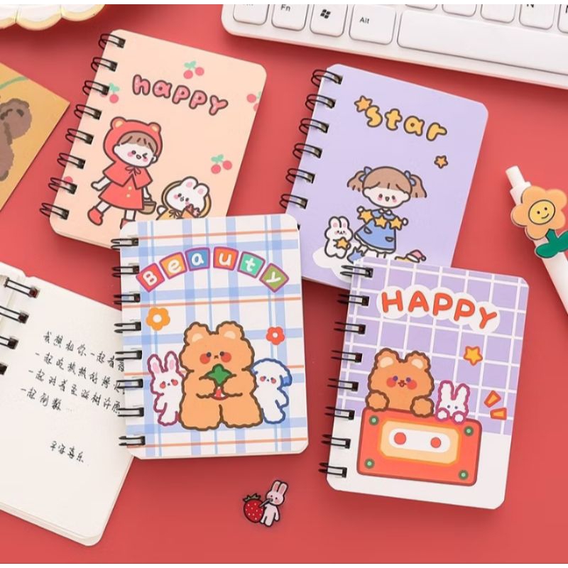 

Buku Diary Aesthetic Motif Kartun Murah || Buku Catatan Notebook Mini Isi 80 Lembar