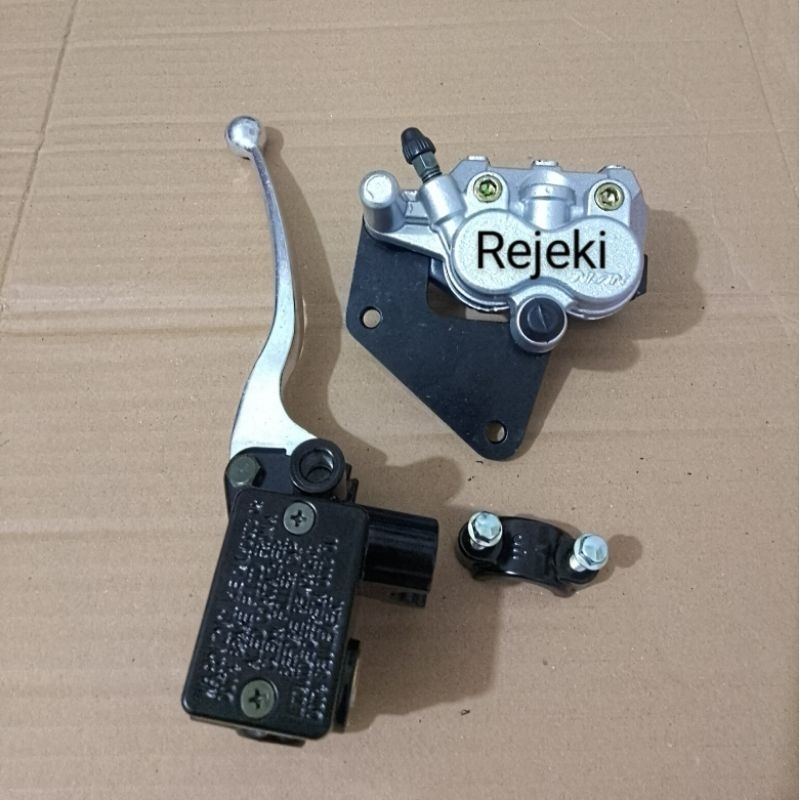 KALIPER CAKRAM DEPAN PLUS MASTER REM SET DEPAN KYMCO TREND 125, KYMCO METICA 125