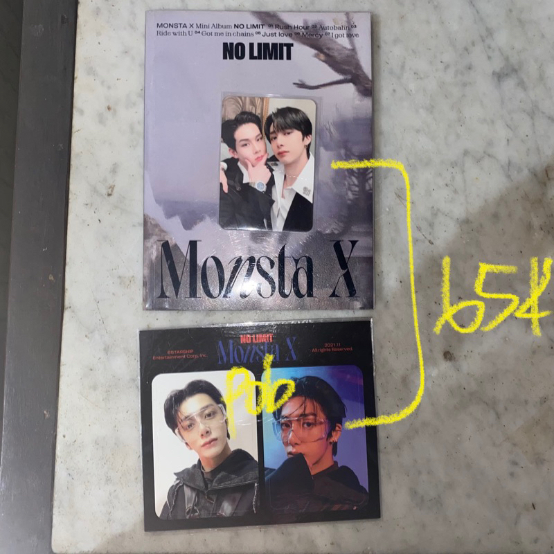 album monsta x no limit + hyungwon benefit pob + jooheon hyungwon unit
