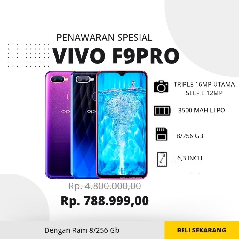 OPPO F9 PRO RAM 8/256 GB PROMO APRIL 2025