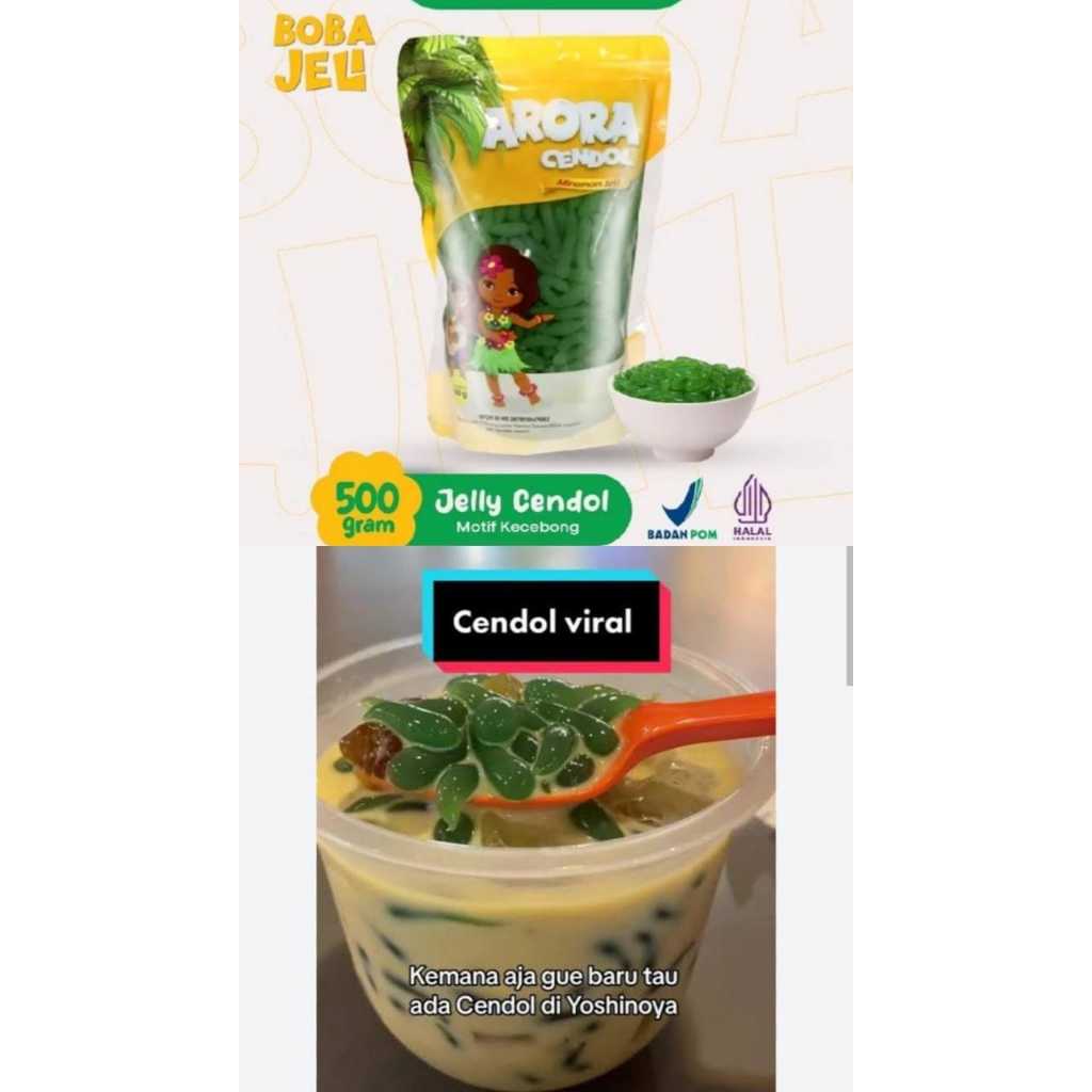 

Aurora Cendol Kecebong Jelly 500 gr/ Cendol Cebong Viral