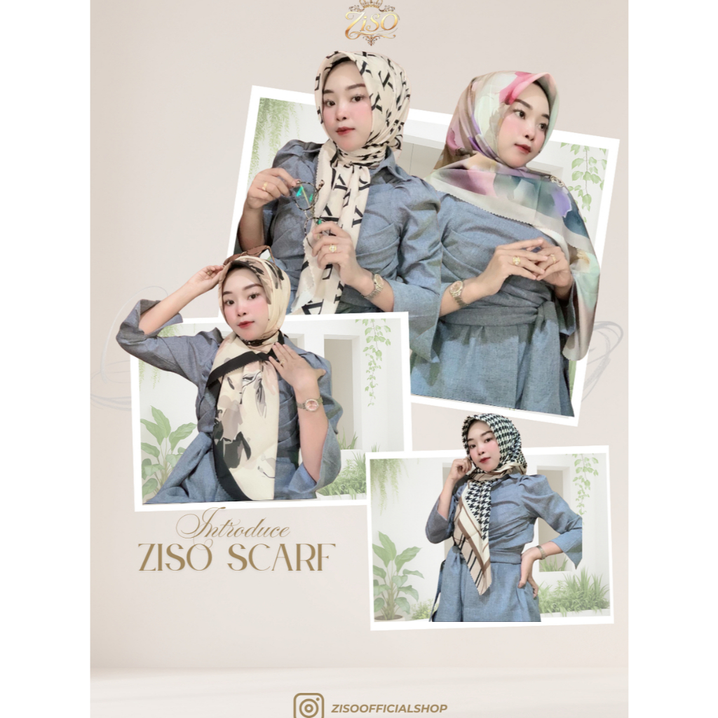 Scarf ZISO | Hijab Cantik | Hijab Motif | Scarf Murah | Scarf Kekinian | Hijab Motif | Scarf Premium