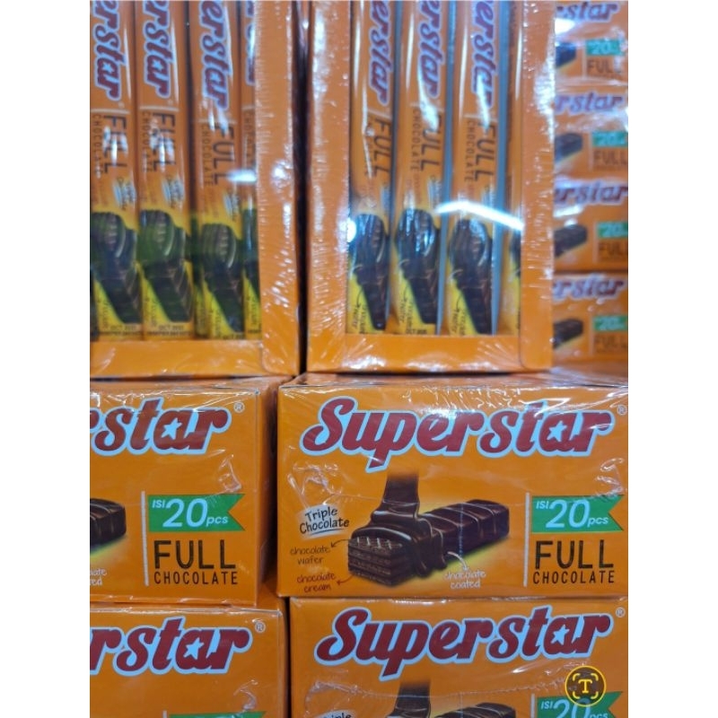 

Superstar Wafer Yang Melimpah Coklat'nya, 1 box isi 20pcs, murah ae wisss