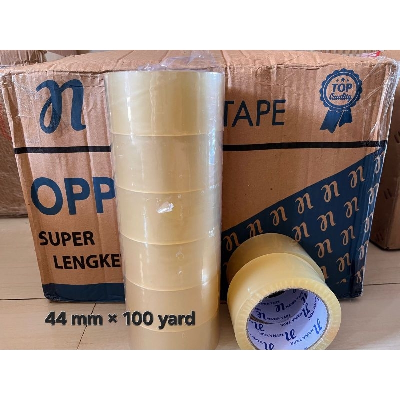 

Lakban Satuan Nawa Tape Lakban Bening Super Lengket 45 mm x 100 Yard x 45 micron Eco/Bc