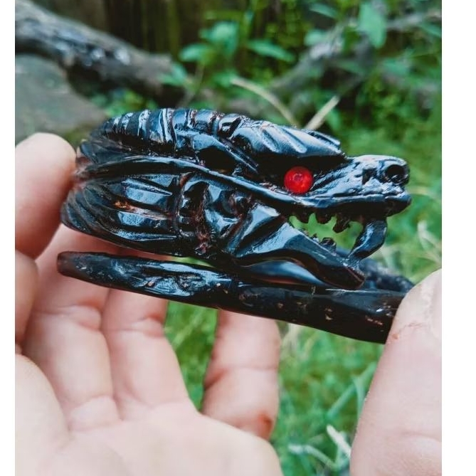 gelang akar bahar ukir kepala naga