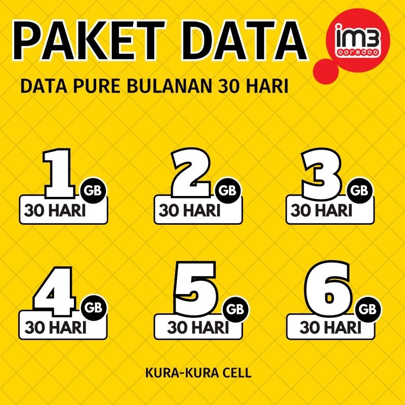 PAKET DATA KUOTA INJEKSI MURAH INDOSAT DATA PURE BULANAN 24 JAM FULL NASIONAL