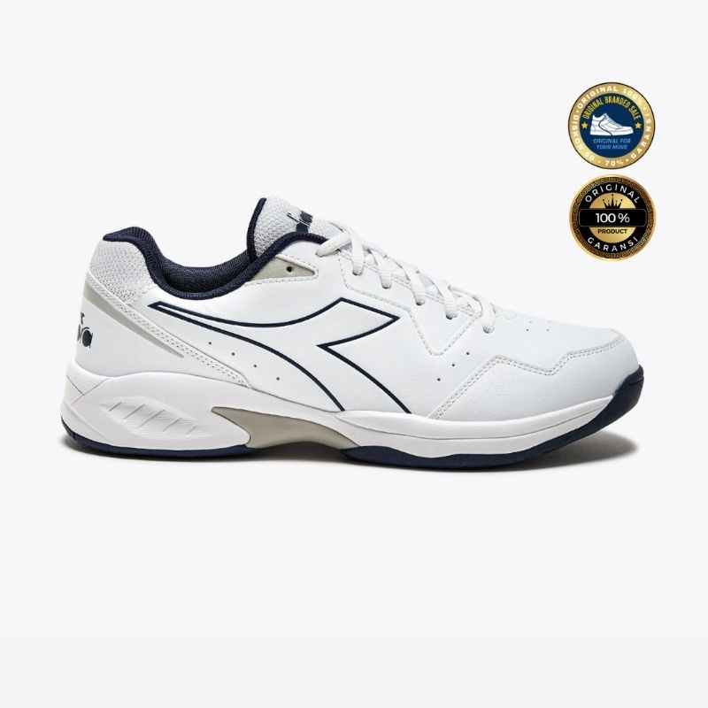 ORIGINAL GARANSI SEPATU DIADORA VOLEE 6 TENNIS WHITE SIZE 41/43