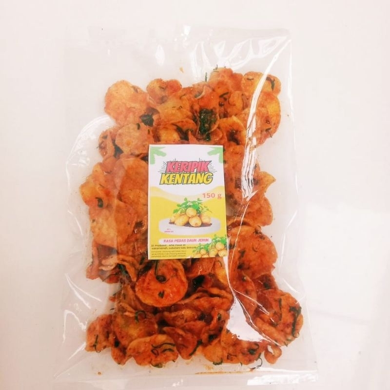 

150 GRM KERIPIK KENTANG RASA PEDAS DAUN JERUK /CEMILAN KEKINIAN / SNACK GROSIR / CEMILAN TERLARIS/ CEMILAN KEKINIAN / SNACK VIRAL