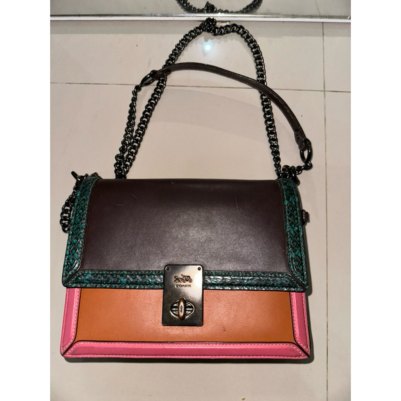 Preloved Coach Hutton Colorblock Pewter