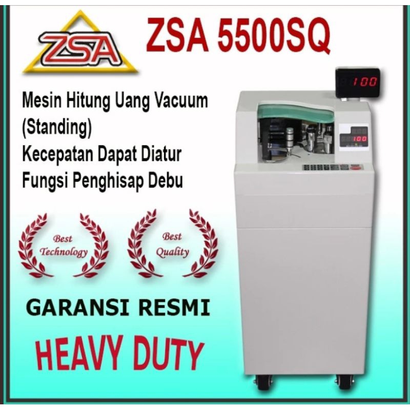 ZSA 5500SQ mesin hitung uang Vacuum Standing (komputerisasi), ada fungsi hisap debu
