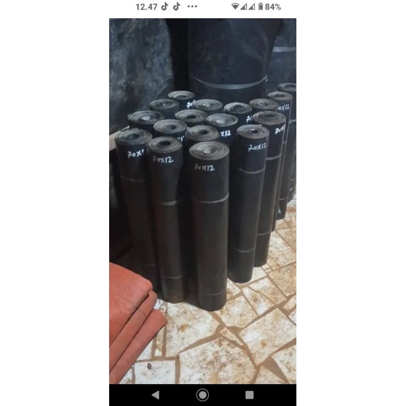 HDPE / GEOMIMBRANE  TEBAL 350 MICRON dan 500 MICRON (0,5MM)  BEKAS TAMBAK UDANG VANAMI