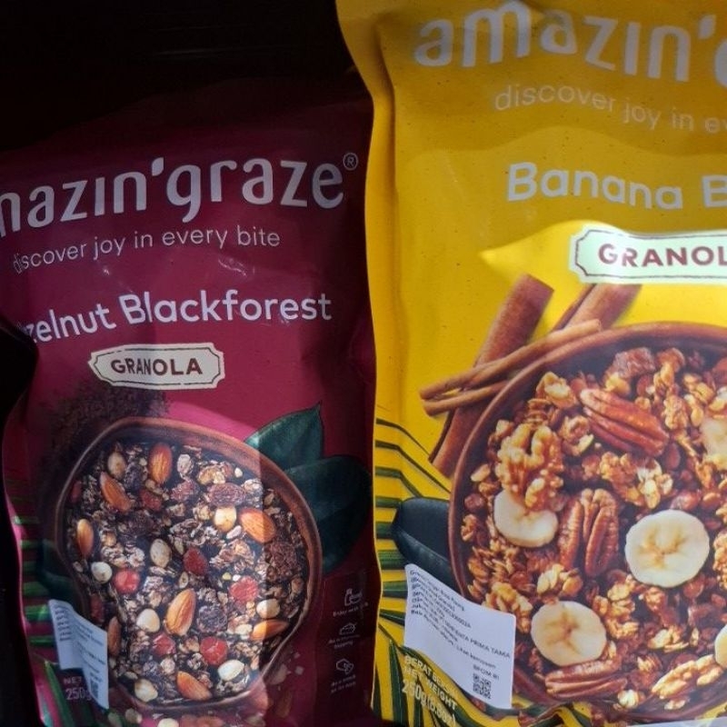 

Amazin Graze Chocolate Hazelnut / Blueberry Coconut /Banana Bread / Coconut Kaya 250gr