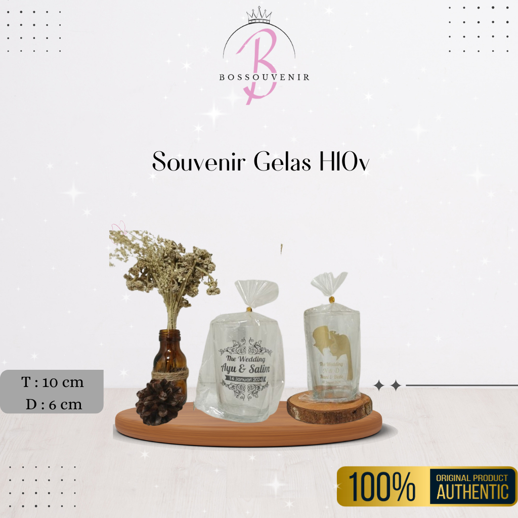 Souvenir Gelas h10 tile, souvenir gelas jamu, souvenir pernikahan gelas, souvenir gelas kopi, souven