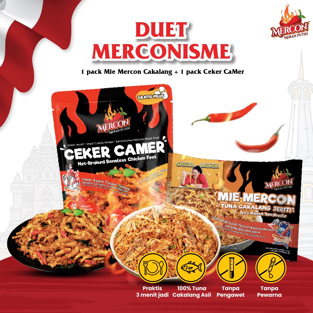 

MERCON MERAH PUTIH - Duet Merconisme isi 2 pack [Ceker CaMer + Mie Mercon]