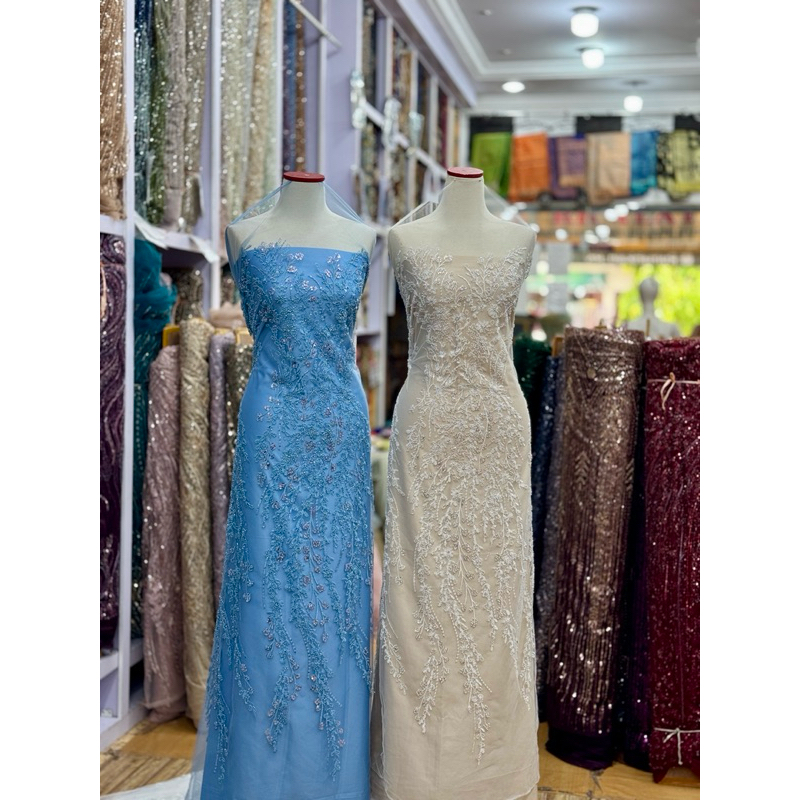 tulle premium sakura / wedding tulle payet / brokat tulle pesta