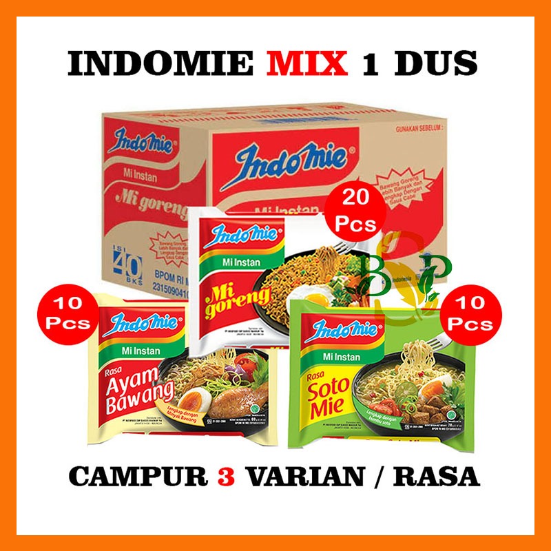 

Indomie Mix 3 Varian Rasa 1 Dus 40 Pcs