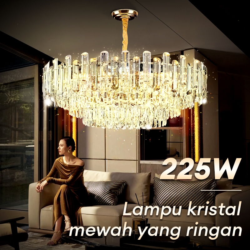 Garansi 10 tahun Lampu Hias Gantung Gantung Kristal Akrilik Lampu Gantung Kristal Akrilik Bohlam