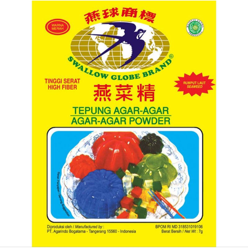 

Swallow Globe Tepung Agar Agar Plain 7gr