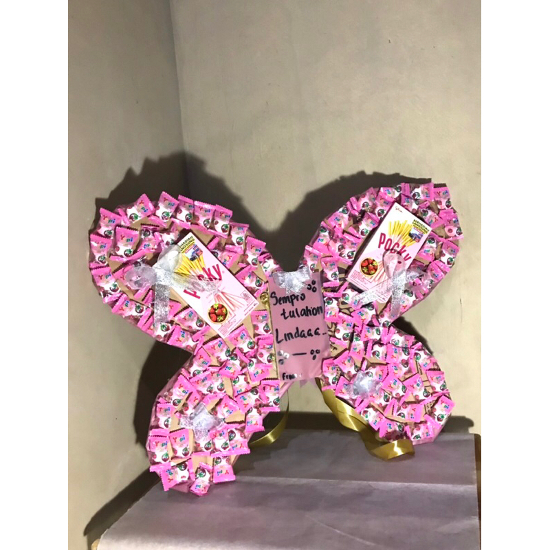 

hampers hadiah butterfly buket yupi kupu kupu sayap