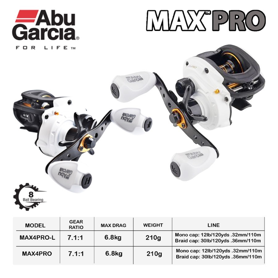 Reel Baitcasting ABU GARCIA MAX PRO Low Profile