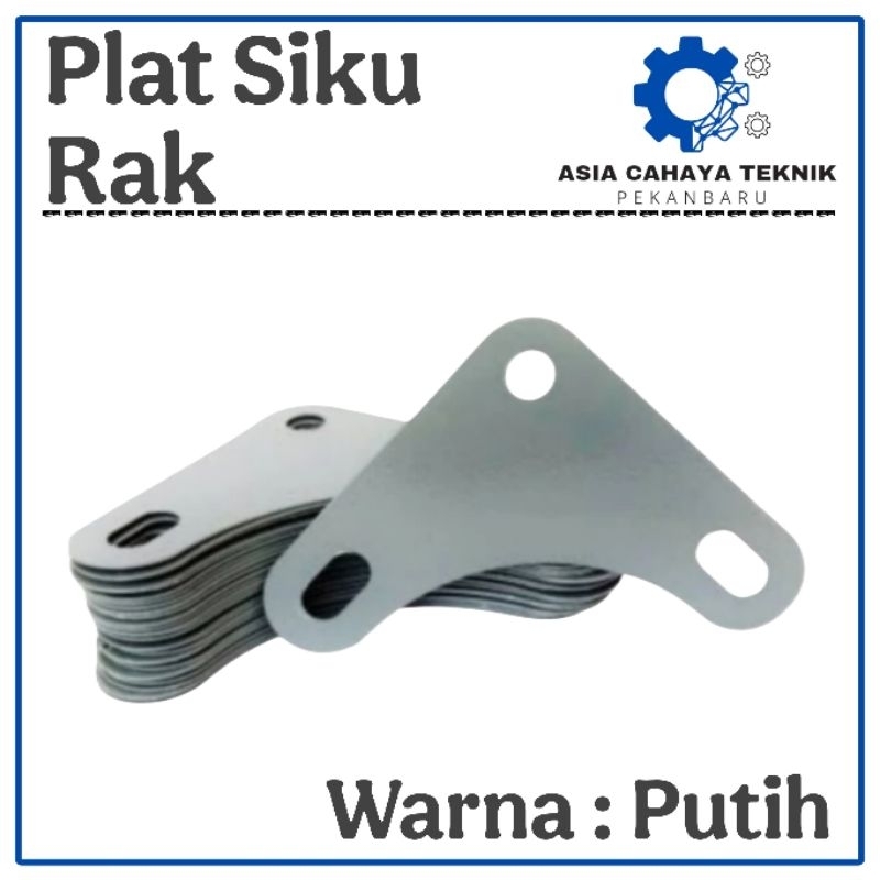 Plat Siku Lubang Besi Rak Siku Lobang Klem Siku Lubang Putih