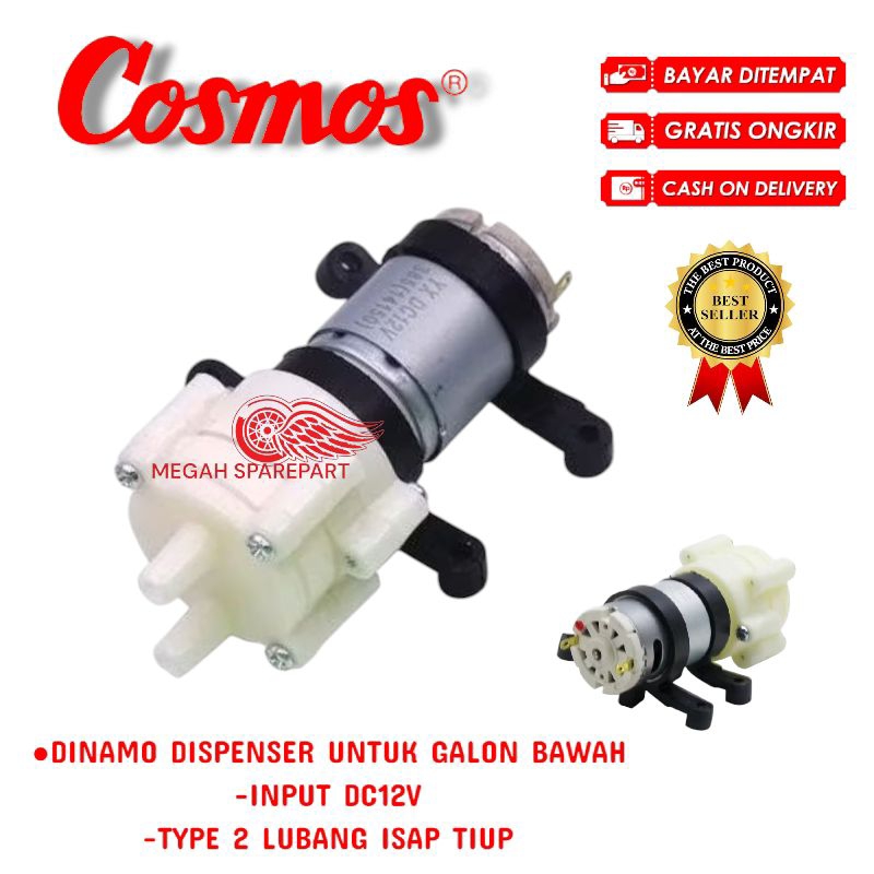 DINAMO POMPA GALON BAWAH | DISPENSER COSMOS DINAMO GALON POMPA 12V