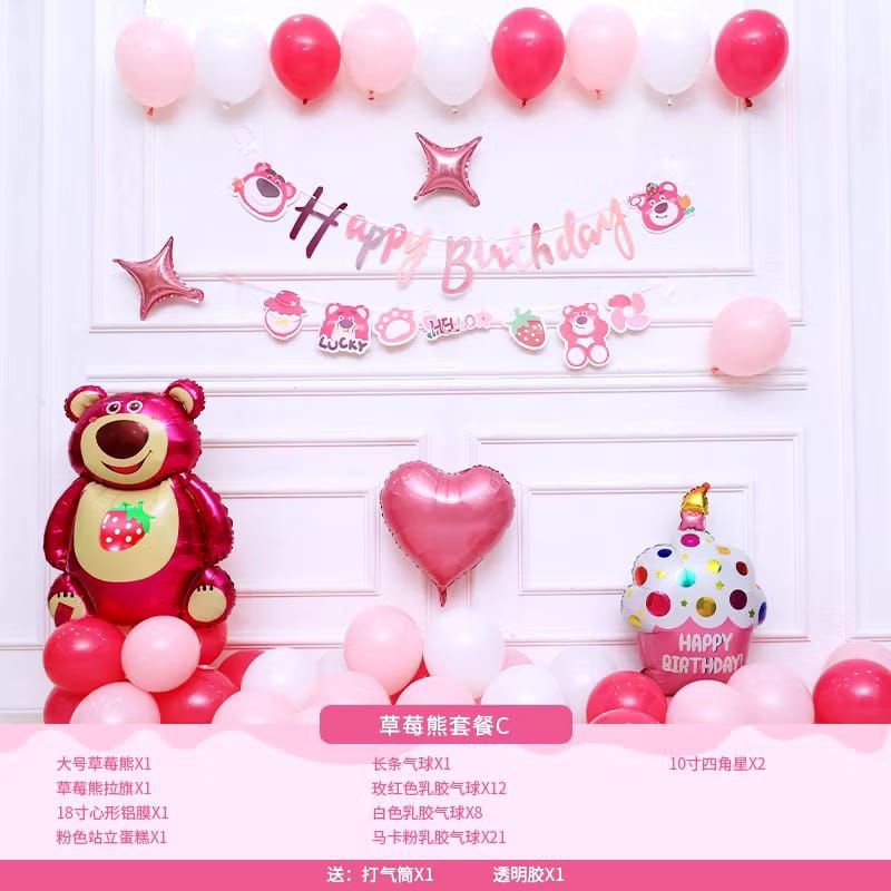 1 set balon ulang tahun | paket dekorasi ulang tahun | balon | balon ulang tahun B
