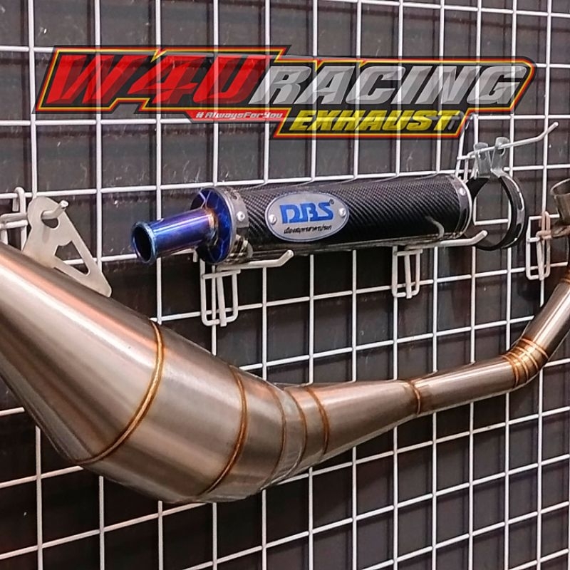 Knalpot Satria 2 Tak Dbs Thailand Blue Karbon Standar Samping