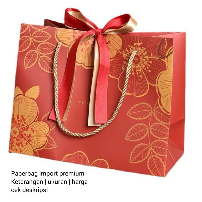

paperbag import gratis pita | paper bag premium | motif G | paperbag jogja