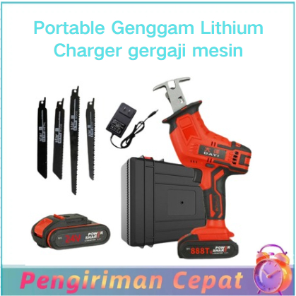 Gergaji Bolak-balik Nirkabel 24V Gergaji Listrik Mini Gergaji Rantai Nirkabel/Mesin Gergaji Kayu/Ger