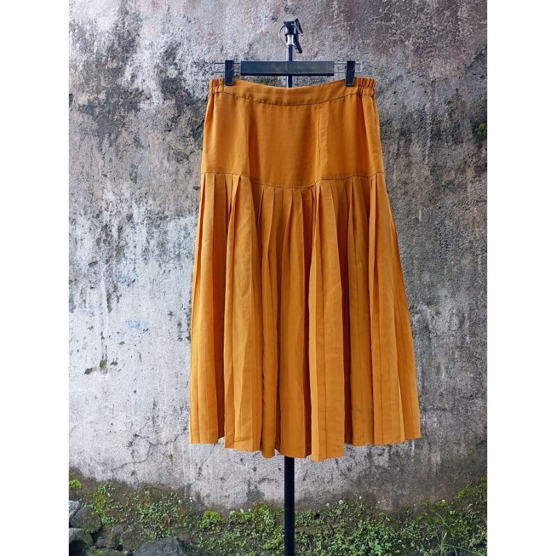 ROK PLISKET KUNING MUSTARD