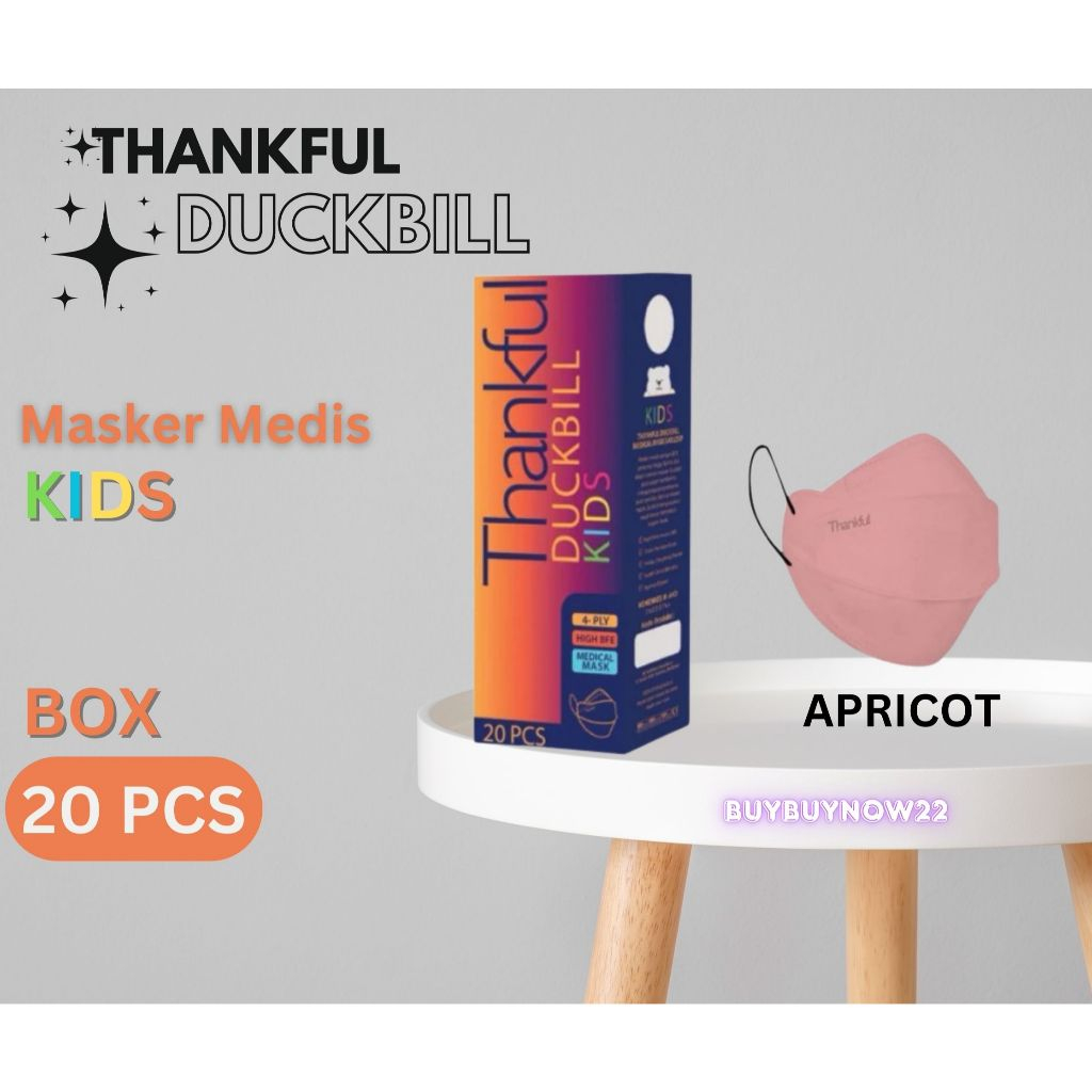 Thankful duckbill kids mask / Masker Thankful Duckbill Anak isi 20 pcs Exp 8/12/26