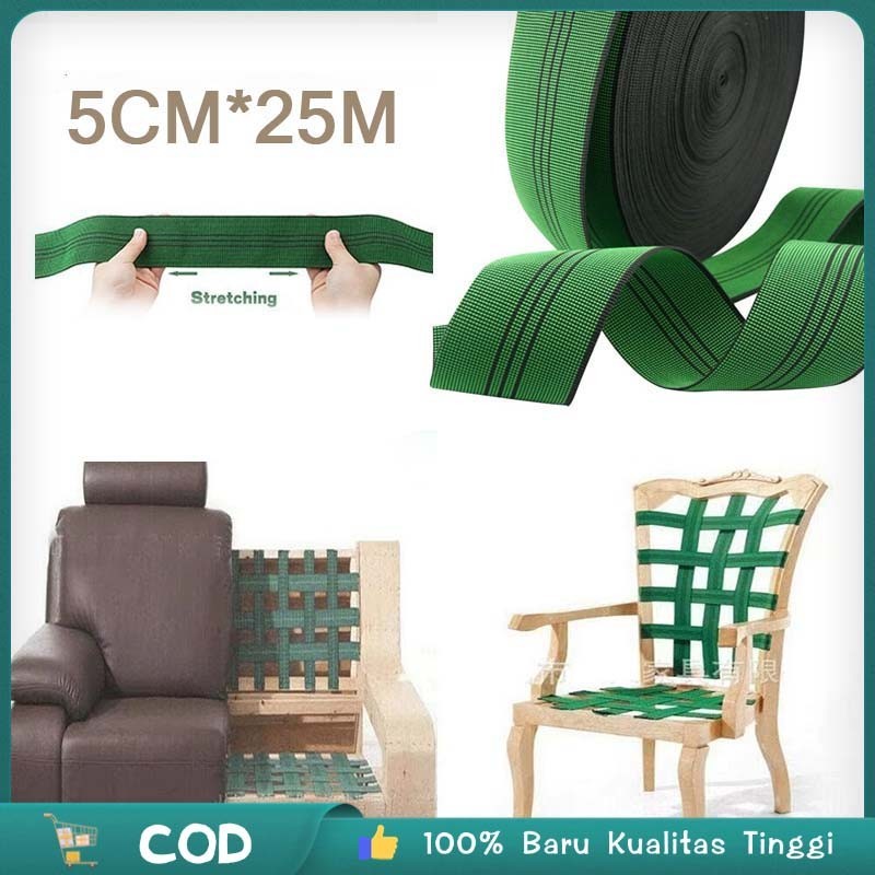 25 Meter Webbing Sofa Tali Sofa Karet Karet Jok Sofa Hijau Tali Kursi Sofa