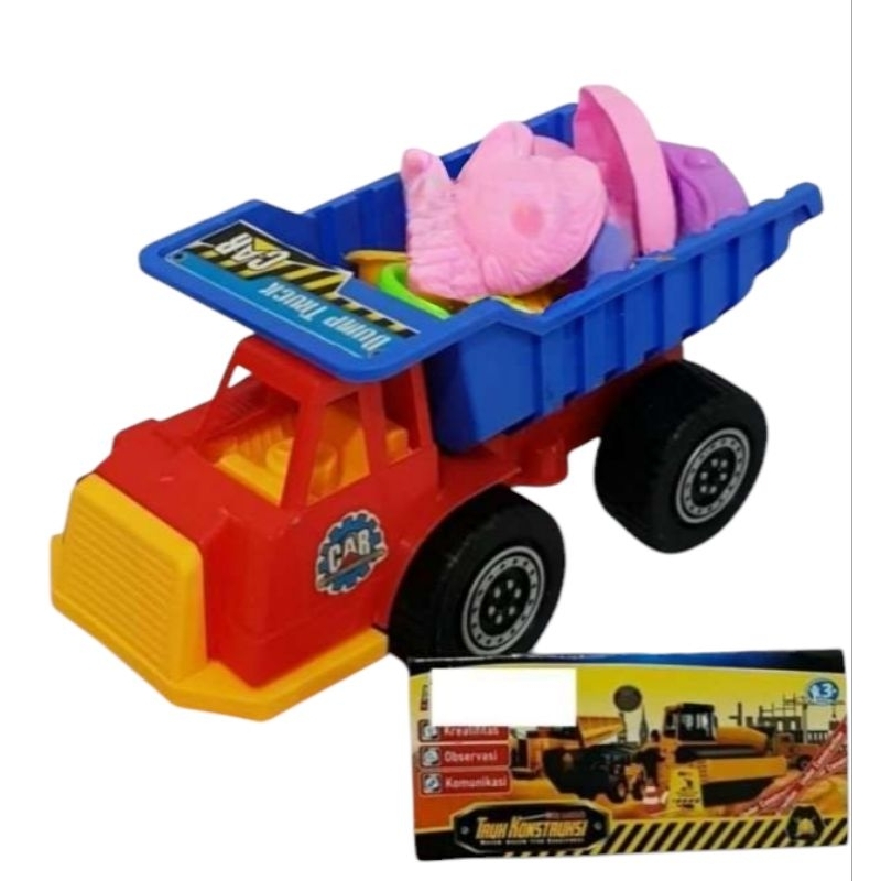 Mainan Edukasi Anak Truk Truck Cetakan Pasir Pantai Set LENGKAP Jala AK35