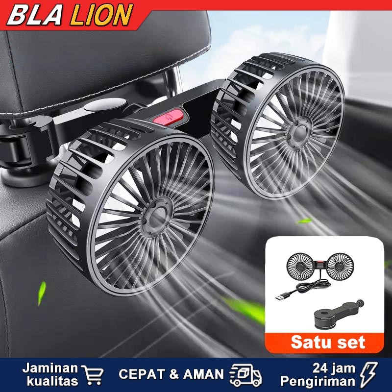 Kipas Angin Mobil Kipas Angin Belakang Penumpang Kipas Angin USB Kipas Portable Double Headed Fan Mo