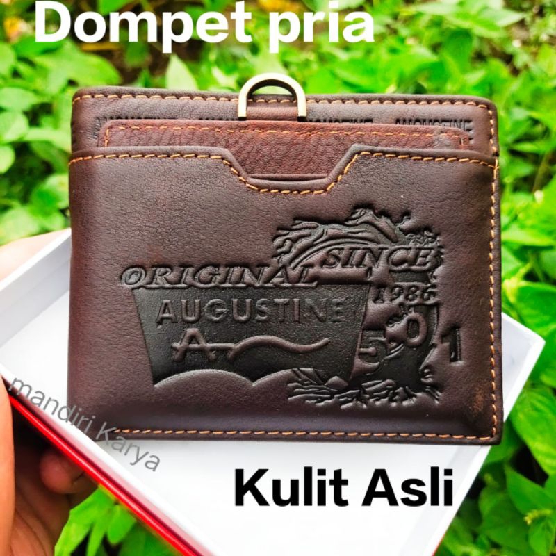PROMO Dompet pria kulit Asli /Dompet lipat Anak Cabut /Dompet Augustine