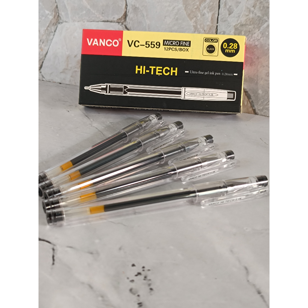 

SELUSIN ( 12 BIJI ) Pulpen Hitech Vanco Hi-Touch Vanco 0.28 mm