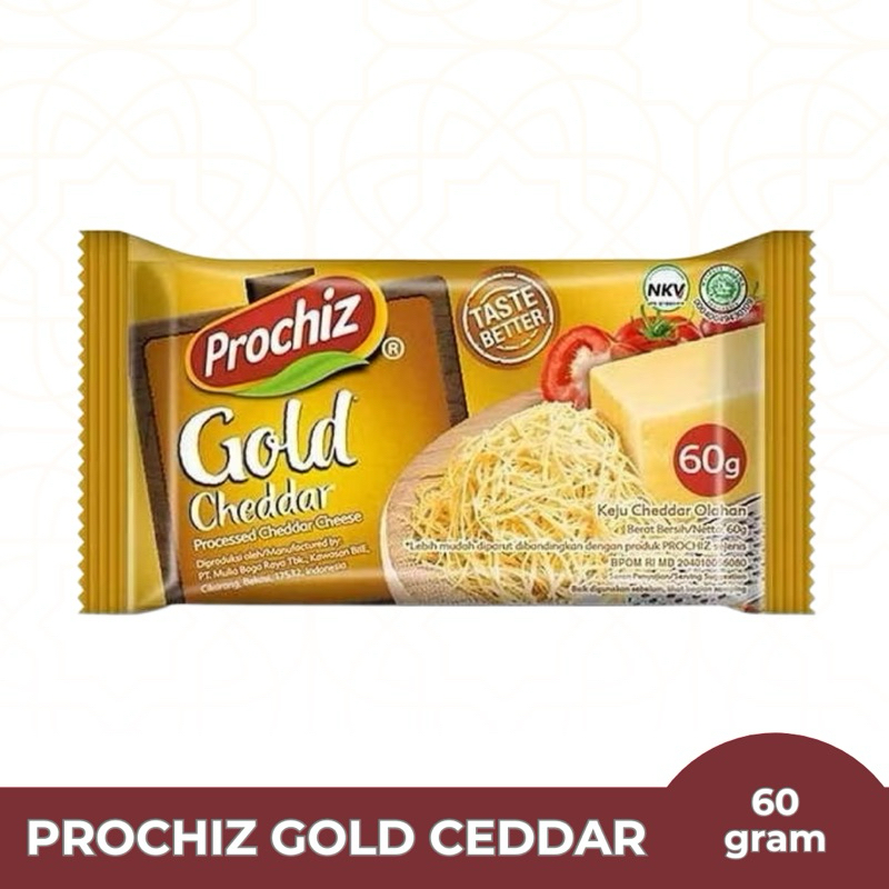 

Prochiz Keju Gold Cheddar 60gram