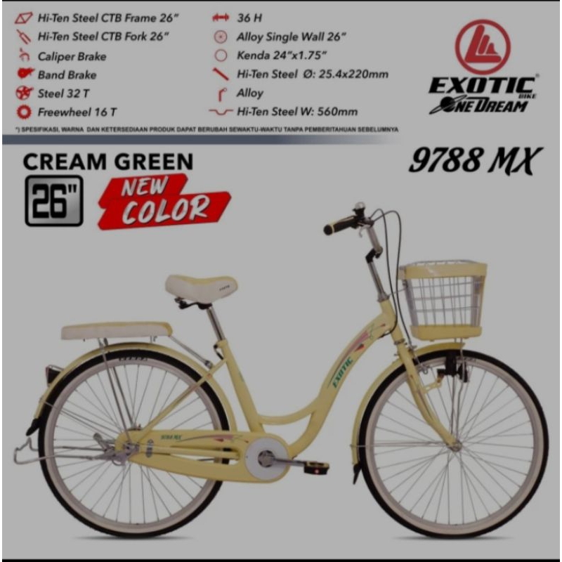 sepeda kota/citybike exotic tipe 9788mx 24inci