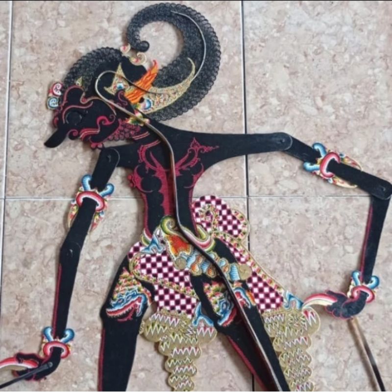 Wayang Kulit Bima Werkudara Hitam (kualitas 1