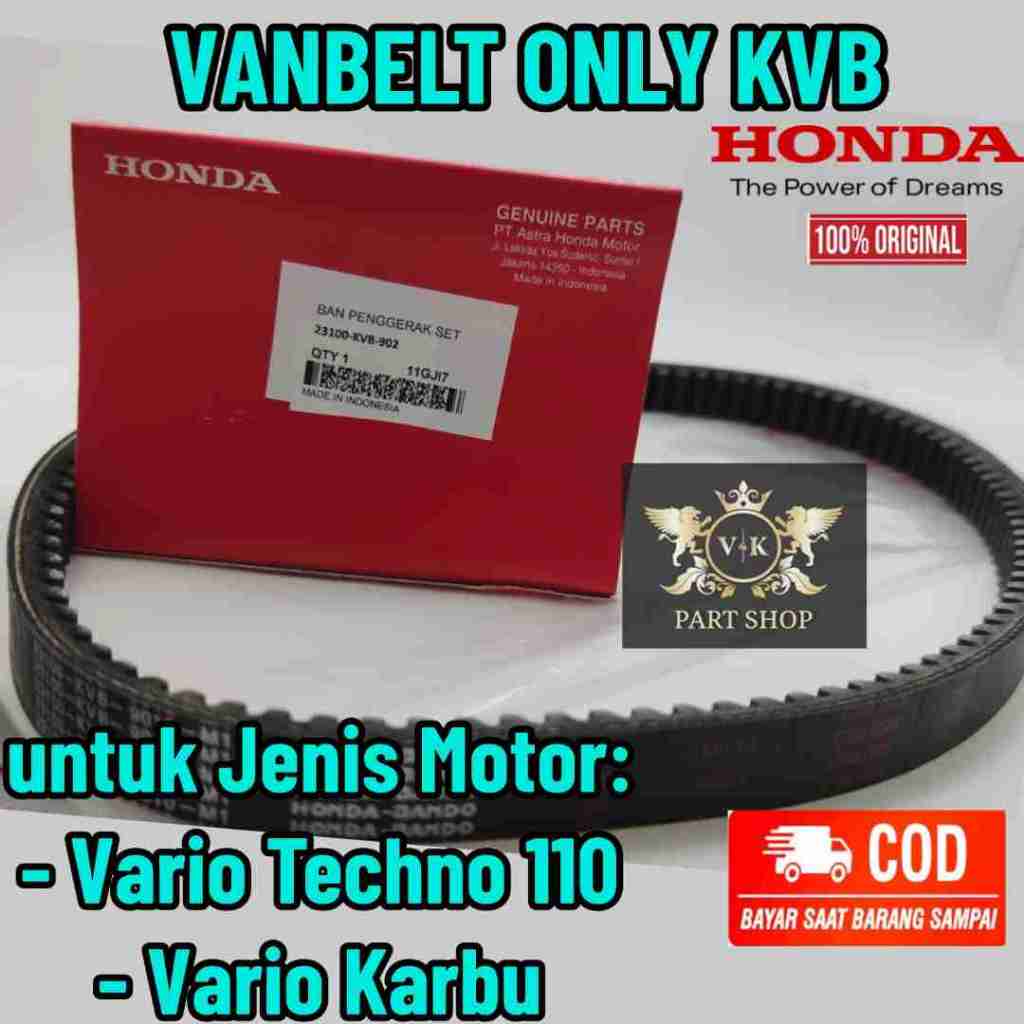 VANBELT ORI V-BELT ONLY KODE-KVB HONDA VARIO KARBU & VARIO110 KARBU KUALITAS ASLI ORIGINAL HONDA AHM