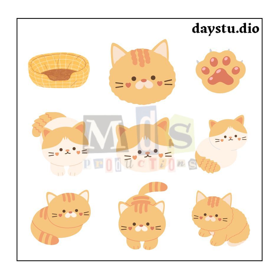 

KUCING SERIES STIKER KISS CUT CUTIES