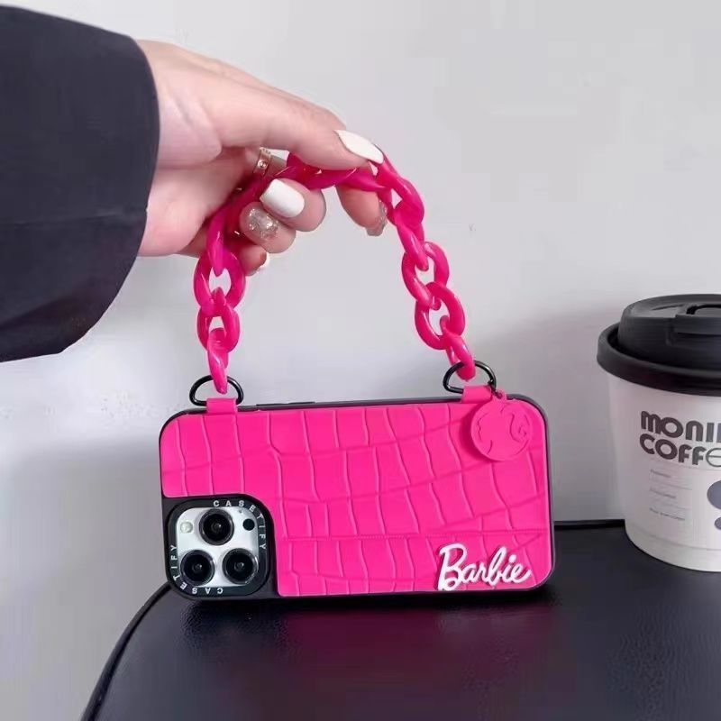 Ins Style Barbie x CASETiFY Fashion Trendy Handheld Chain Suitable for iPhone 17 16 15 ProMax Phone 